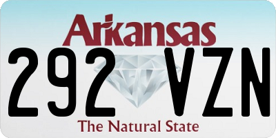 AR license plate 292VZN