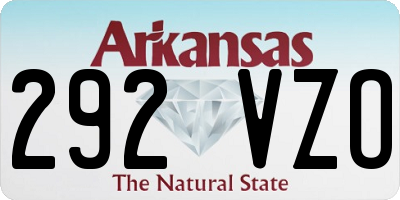 AR license plate 292VZO