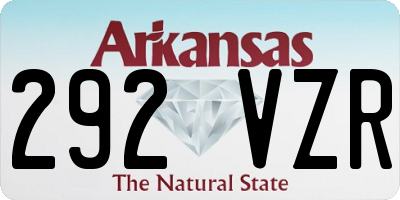 AR license plate 292VZR