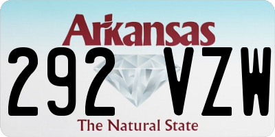 AR license plate 292VZW