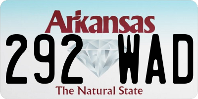 AR license plate 292WAD