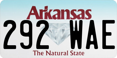 AR license plate 292WAE