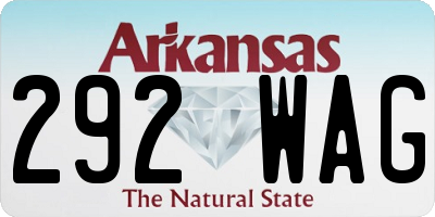 AR license plate 292WAG