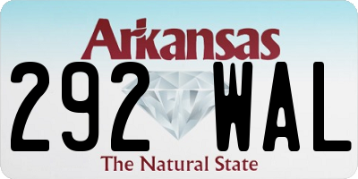 AR license plate 292WAL