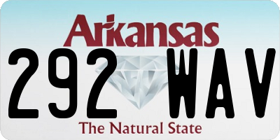 AR license plate 292WAV