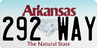 AR license plate 292WAY