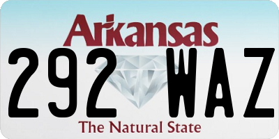 AR license plate 292WAZ