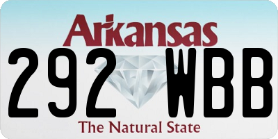 AR license plate 292WBB