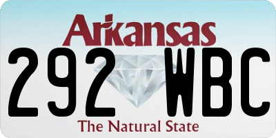 AR license plate 292WBC