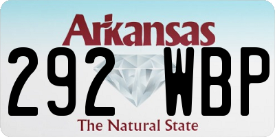 AR license plate 292WBP