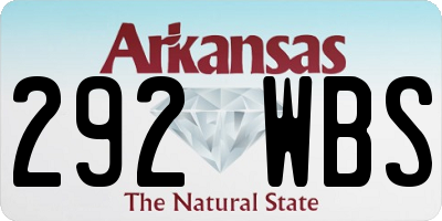 AR license plate 292WBS