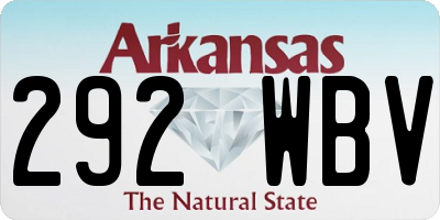 AR license plate 292WBV