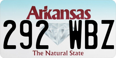 AR license plate 292WBZ