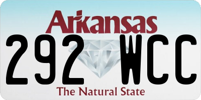 AR license plate 292WCC