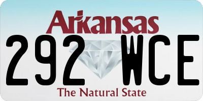 AR license plate 292WCE