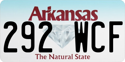 AR license plate 292WCF