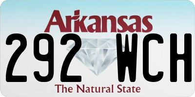 AR license plate 292WCH