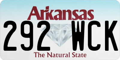 AR license plate 292WCK