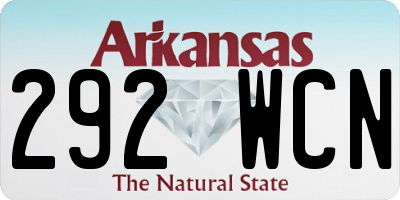 AR license plate 292WCN