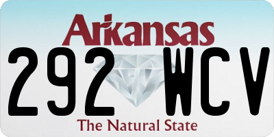 AR license plate 292WCV