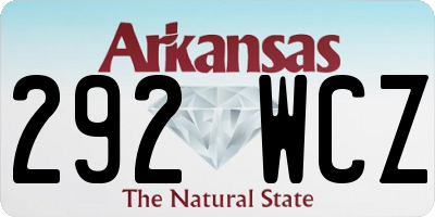 AR license plate 292WCZ