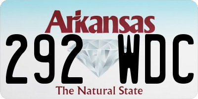 AR license plate 292WDC