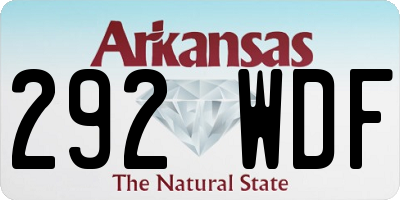 AR license plate 292WDF