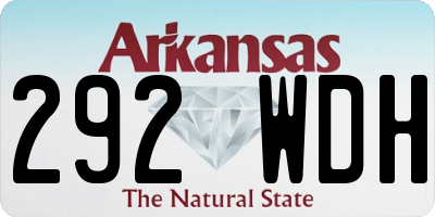 AR license plate 292WDH