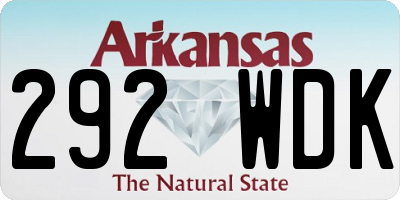 AR license plate 292WDK
