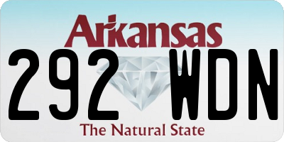AR license plate 292WDN