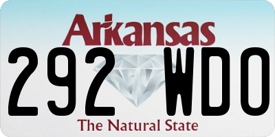 AR license plate 292WDO
