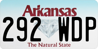 AR license plate 292WDP