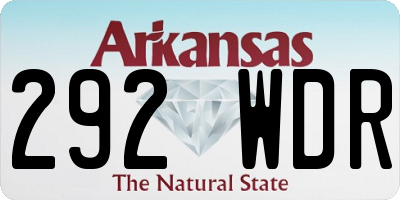 AR license plate 292WDR