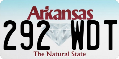 AR license plate 292WDT