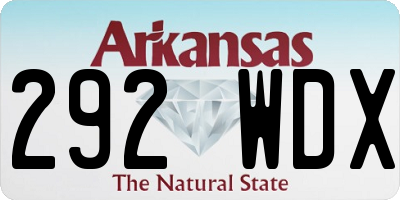 AR license plate 292WDX