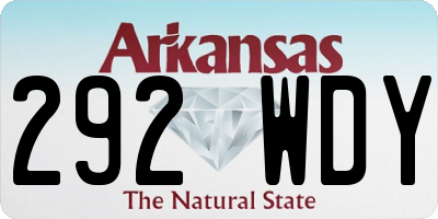 AR license plate 292WDY
