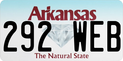 AR license plate 292WEB