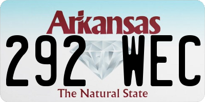 AR license plate 292WEC