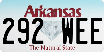 AR license plate 292WEE