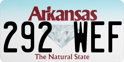 AR license plate 292WEF
