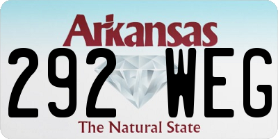 AR license plate 292WEG