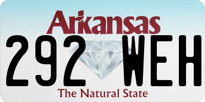 AR license plate 292WEH