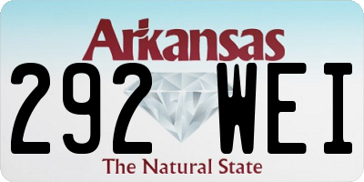 AR license plate 292WEI