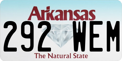 AR license plate 292WEM