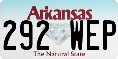 AR license plate 292WEP