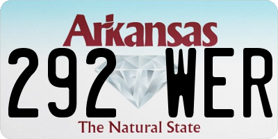 AR license plate 292WER