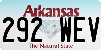 AR license plate 292WEV