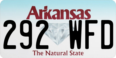 AR license plate 292WFD