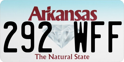 AR license plate 292WFF