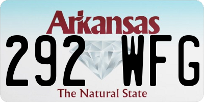 AR license plate 292WFG